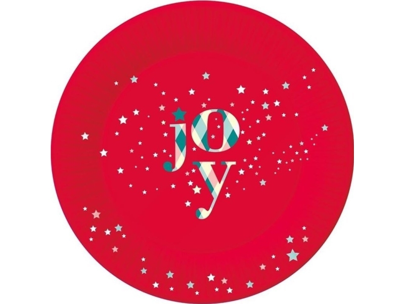 Joy Paptallerkener Rød 18Cm 6Stk