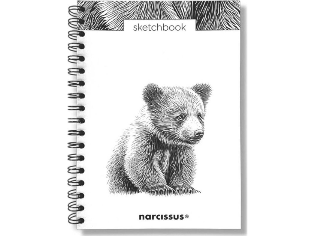 B5/60K Spiral-Skizzenbuch - Bär