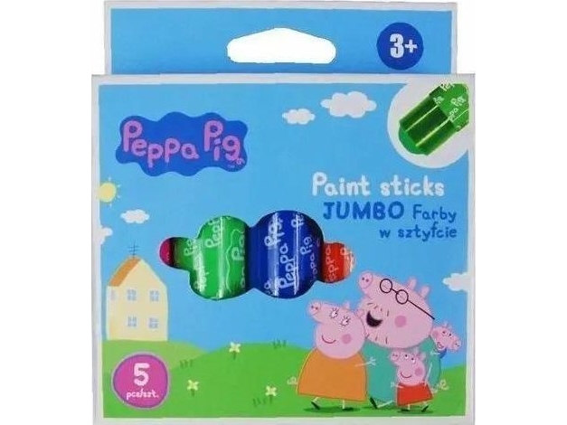 Runde Pindmalinger 4 Farver Jumbo Peppa Astra