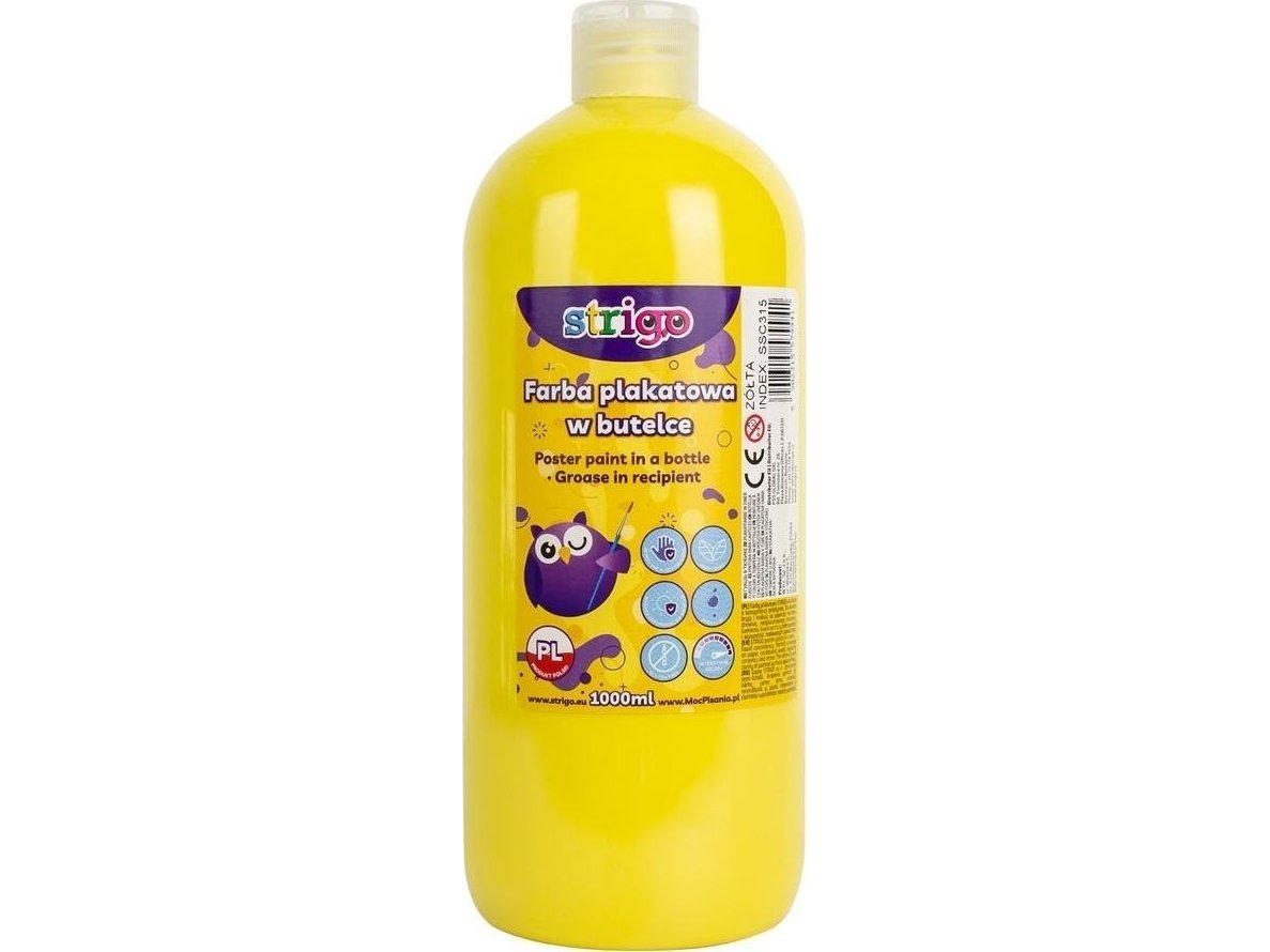 Julistemaali pullossa 1000ml keltainen STRIGO