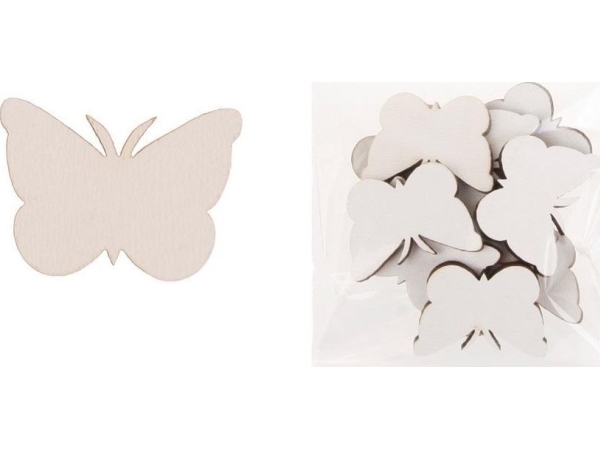 Trädekoration 12st Fjäril stor | Skola & Hobby - Konsthantverk - Trävaror | GameStuff