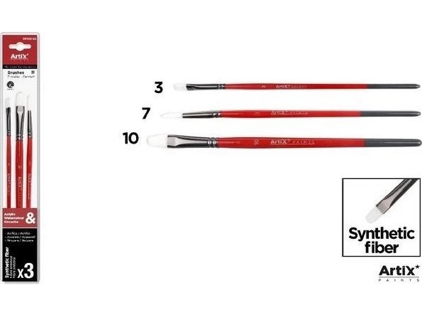 Syntetiske Bløde Pensler 3 Stk