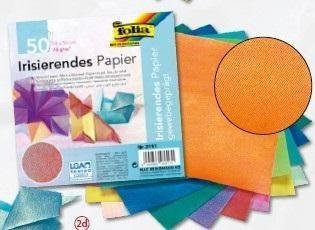 Iriserende Stofpræget Papir 14X14cm 50'Erne