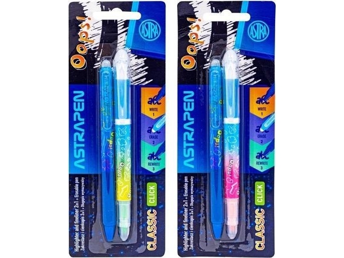 Classic mix 2-in-1 highlighter + erasable pen