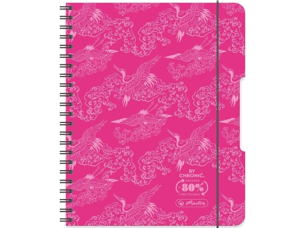 Spiraalimuistikirja A5/80K ruudukko vaaleanpunainen (2kpl)