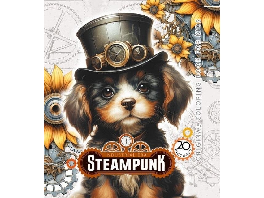 Coloring Book 160x160 Steampunk Dog