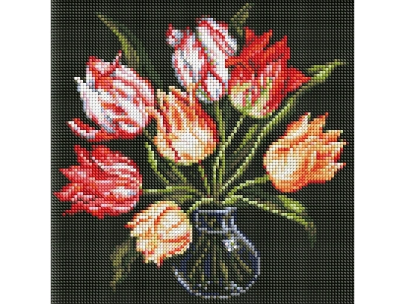 Timantti kehyksetön mosaiikki - Elegantti tulppaani