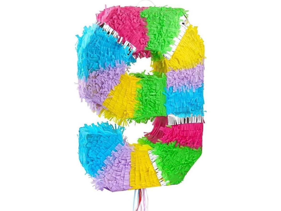 Piñata Nummer 9 Pastel 50X35x7,5Cm