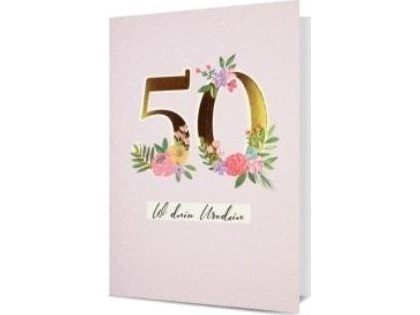 B6 Geburtstagskarte 50