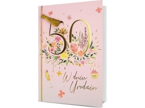 Karnet B6 fødselsdag 50