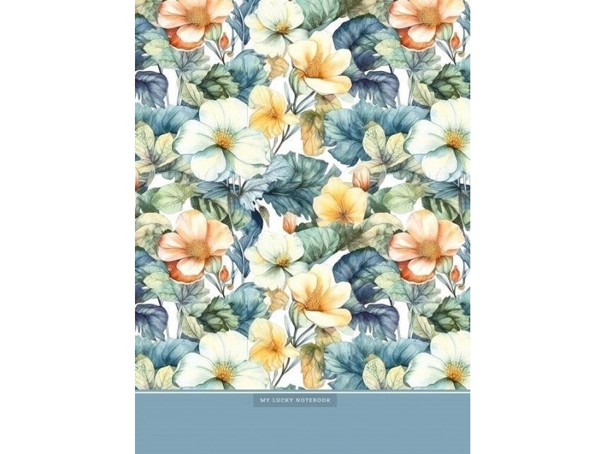 Notesbog 145X197/48K Ternet Blomster Fresh