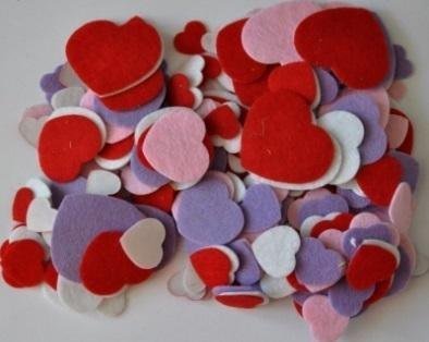 Hjertefilt-klistermærker 200 stk