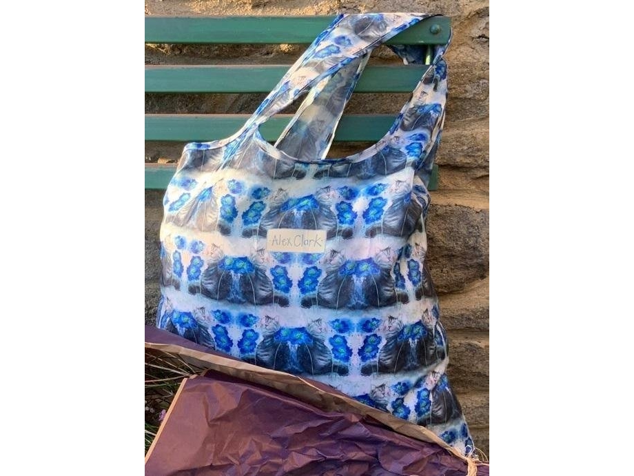 Shopping Bag Re09 Cat And Cornflowers Raccoon