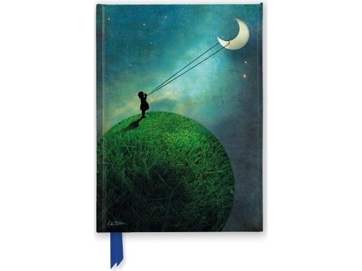 Notesbog A5 linjer TW In pursuit of the moon Catrin |