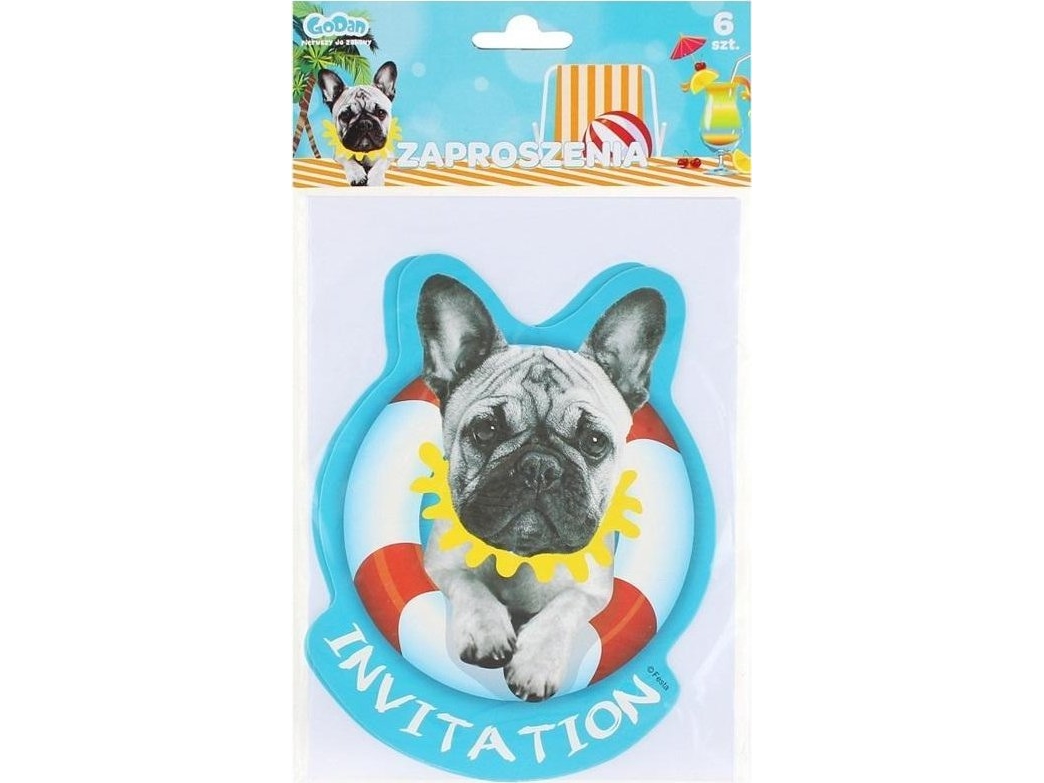 Invitationer med kuverter til Hawaii-fest 6 stk