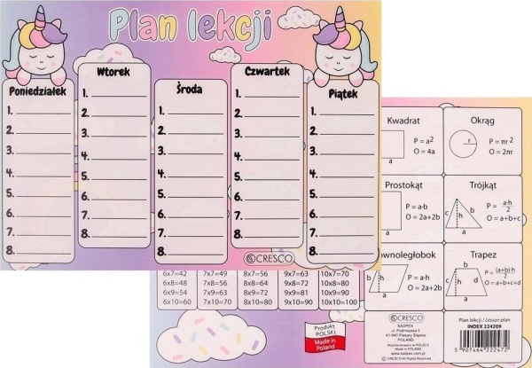 Tidtabell A5 Enhörning (25 st) | Papper & Emballage - Kalendrar & Anteckningsböcker - Kalendare | GameStuff