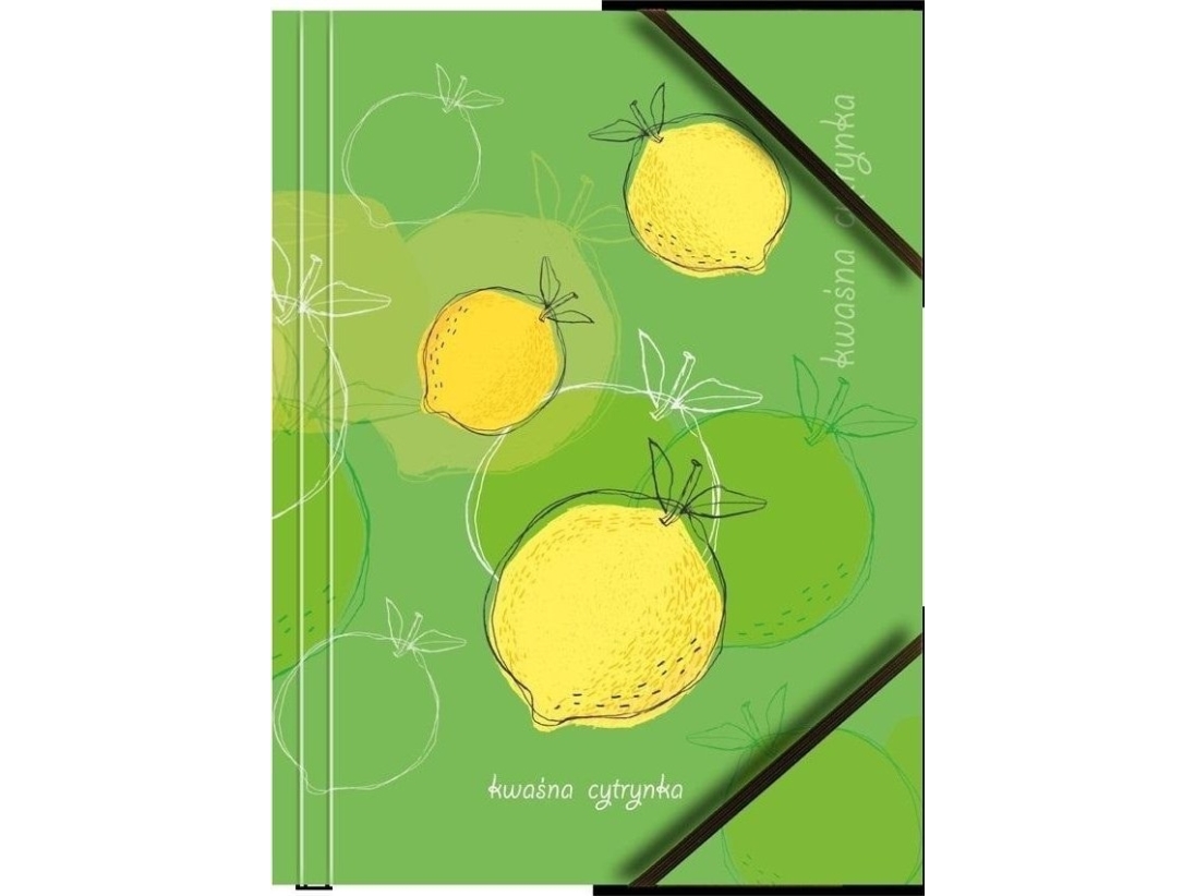 A4 Cardboard Folder With Corner Rubber Band Lemon (6Pcs)