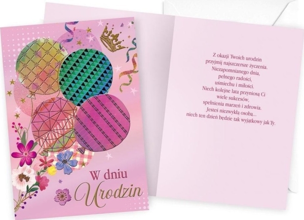 CARD DK-1152 fødselsdagsballoner