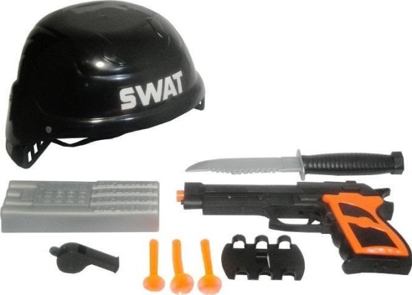 Polisens pistsats + hjälm | Utomhusleksaker - Softguns och Blasters - Softguns tillbehör | GameStuff