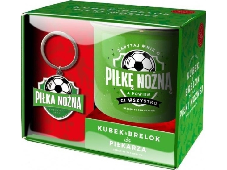Set Becher + Schlüsselanhänger Hobby Football