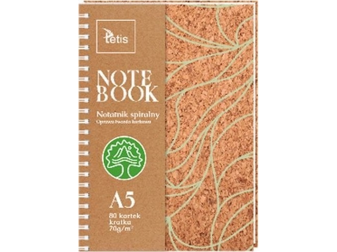 Colophon notesbog A5/80K ternet kork