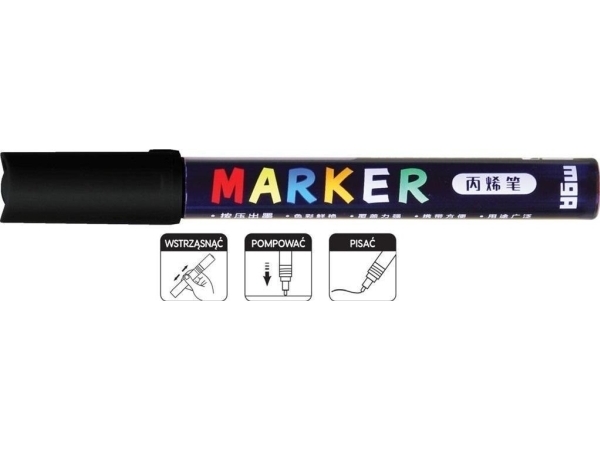 Acryltusch 1-2 Mm Sort (6 Stk.) M&G