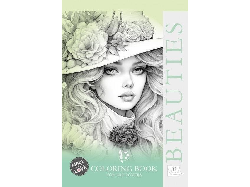 Kreativ malebog A4 Skønheder grøn FRESH |