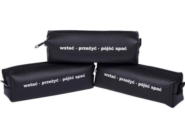 One-Compartment Pencil Case Get Up Survive Go To Sleep