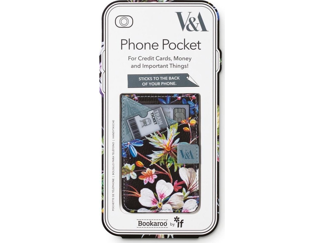 Bookaroo Portfel Na Telefon Kilburn Schwarz Floral