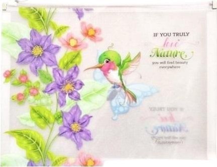 A4+ Mappe Mit Kunststoffreißverschluss Hummingbird Fresh