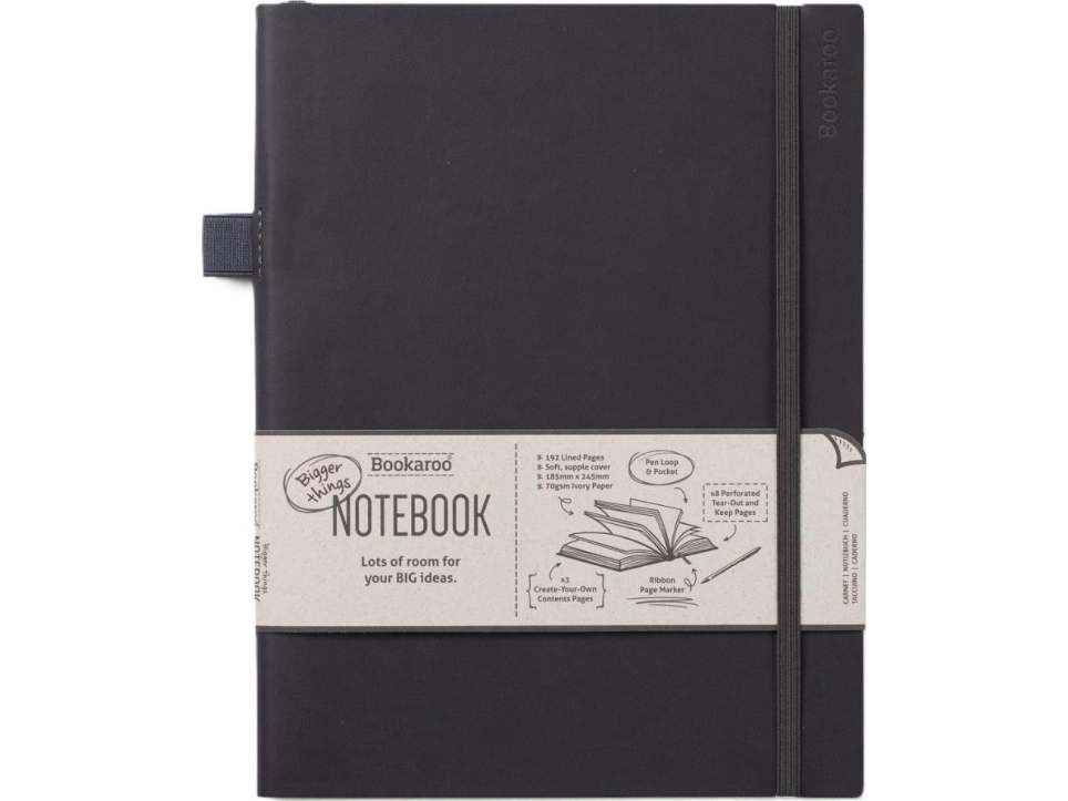 Bookaroo Journal Notebook Large - Black | Utomhus - Väskor & Resväskor - Övriga | GameStuff
