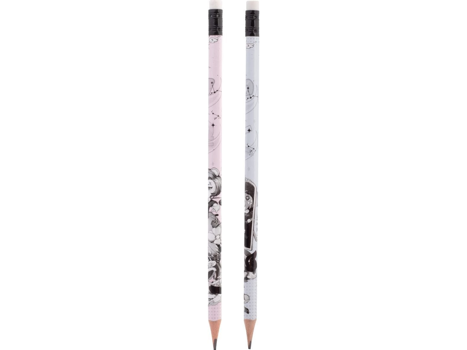 Manga Dreieckigen Bleistift Mit Radiergummi 12 Konstellationen Hb 72Pcs Display Mg