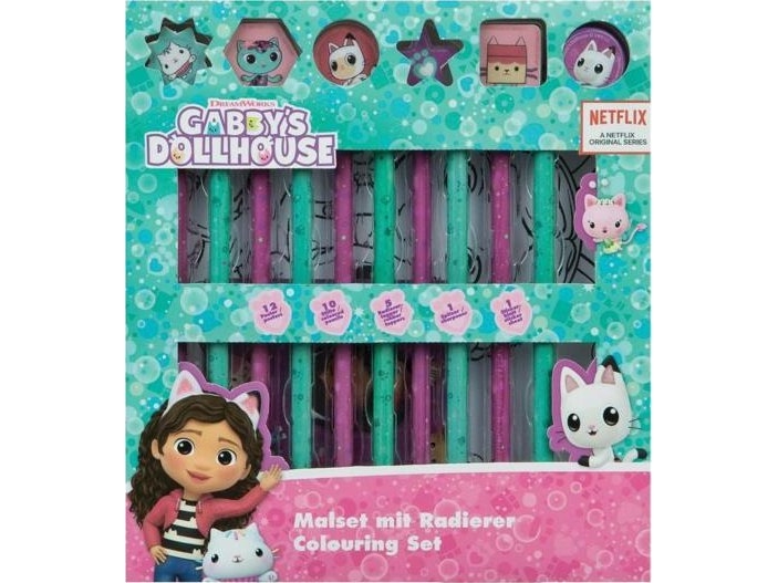 Gabi The Cat Coloring Set With Stickers 29El