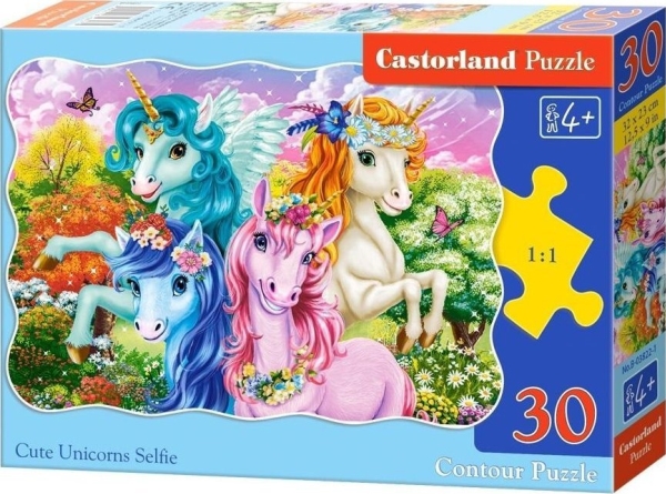 Puzzle 30 Cute Unicorns Selfie Castor