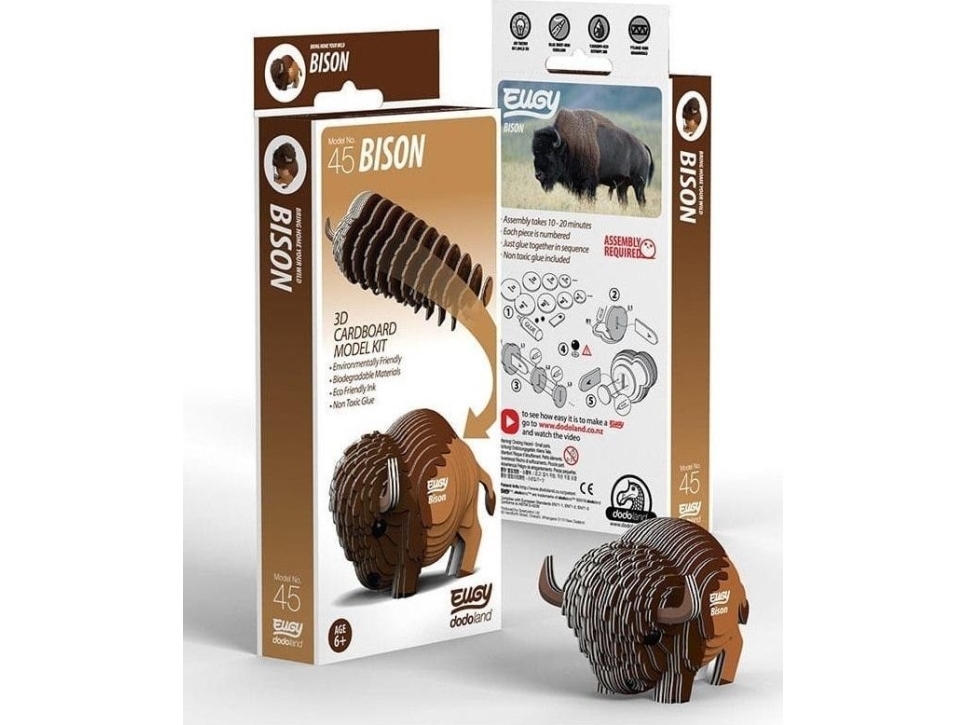 Eugy Der Bison - 3D Öko-Puzzle