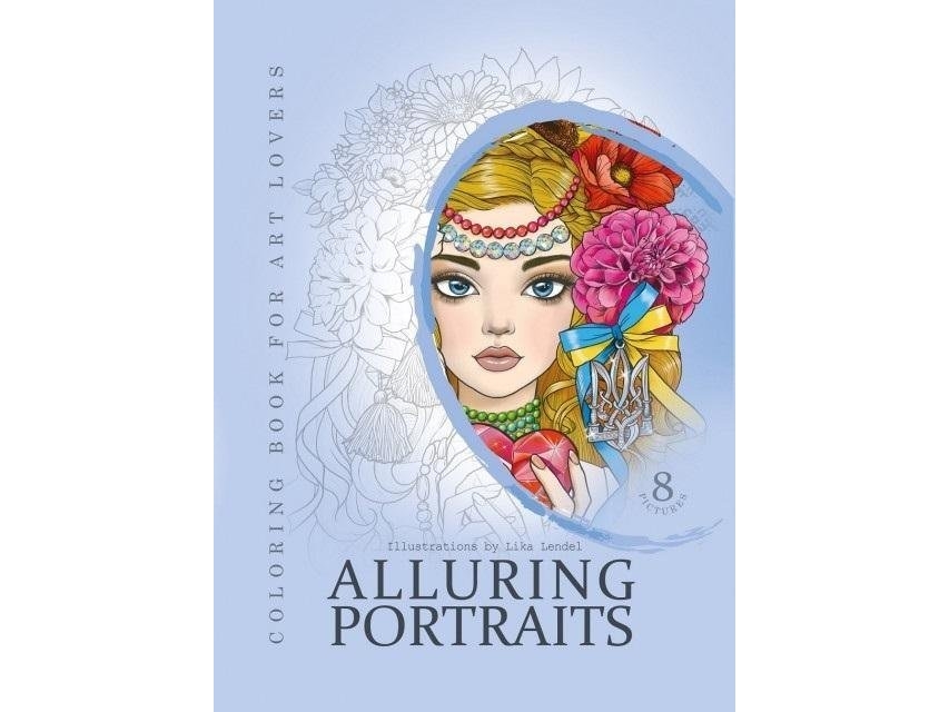 Kreativ malebog A4 Portrætter blå FRESH