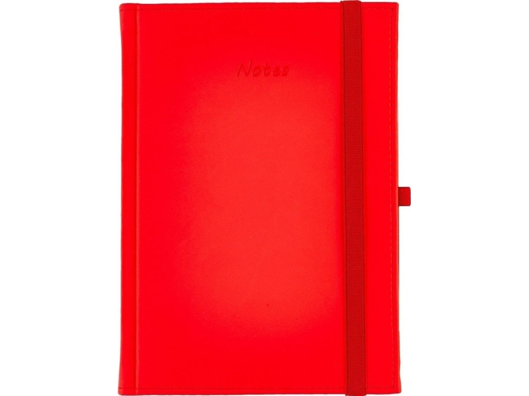 Vivella Grid A5 Notebooks With Eraser Red