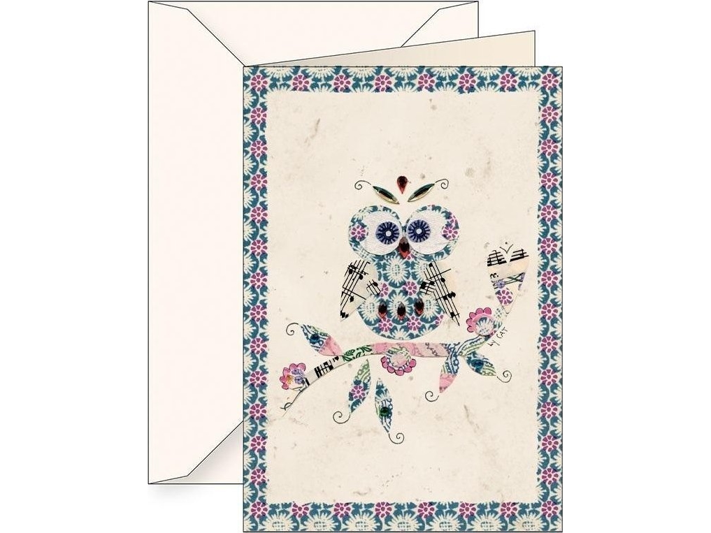 Carnet B6 + Umschlag 5826 Eule