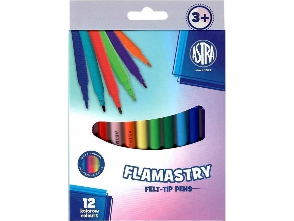 Cx Pastel Line runde tuscher 12 farver ASTRA