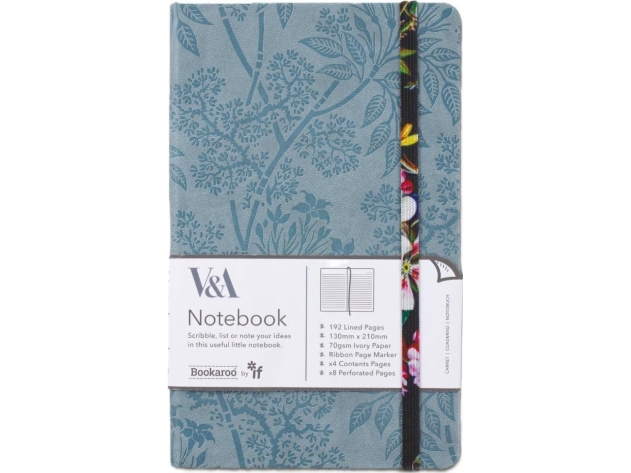 Bookaroo Notizbuch/Journal A5 Kilburn Black Floral