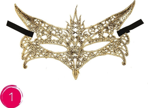 Zarte Spitzenmaske Glamour Gold Edukamp