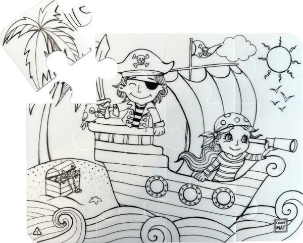 Puzzle Pirateninsel Lustige Matte Strigo