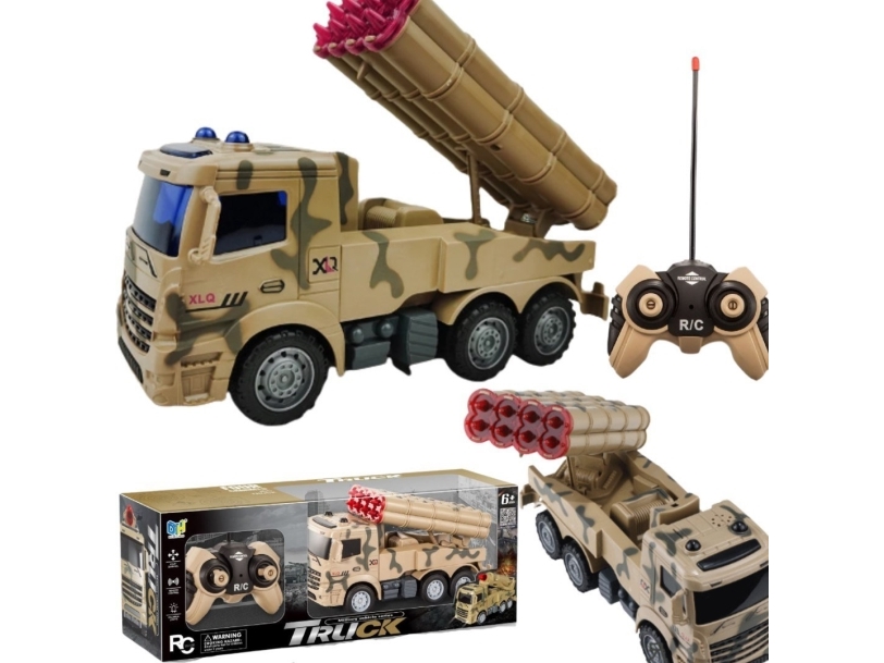 ProNice fjärrstyrd militär lastbil – raketkastare, ljud och LED | Radiostyrd - Modellastbil - Lastbil | GameStuff