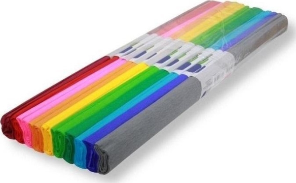 Gimboo krøllet dekorationspapir i blandede farver 50×200 cm (10 stk)