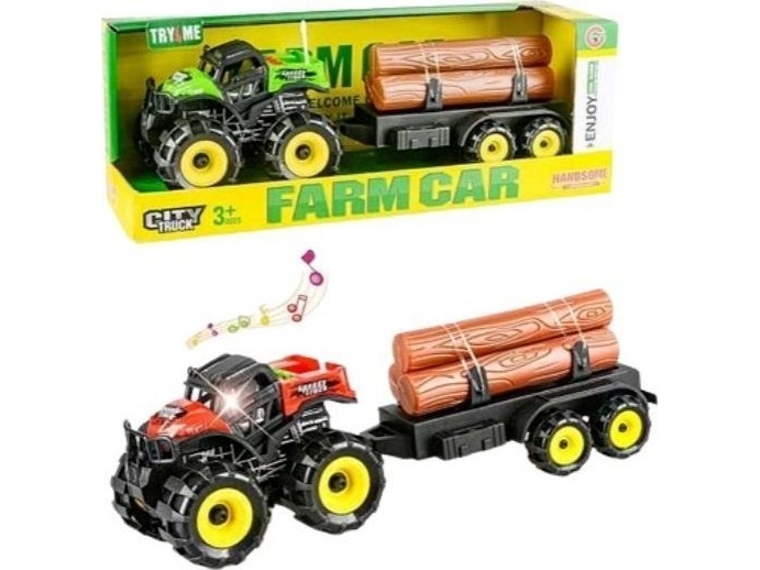 Quad With Trailer With Light And Sound 34Cm Mix