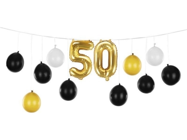 Ballonbanner 3-i-1 50-års fødselsdag 260x32 cm
