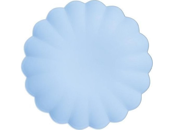 Plasttallerkener blå 22 x 22 cm - 4 stk.