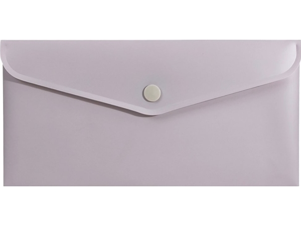 Biurfol kuvertmappe med trykknap DL 21x11 PP pink soft touch