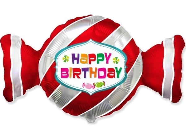 Folienballon Sweet Candy Rot 53X92cm
