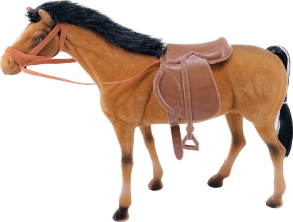Flokket Hest Brun 33,5 Cm